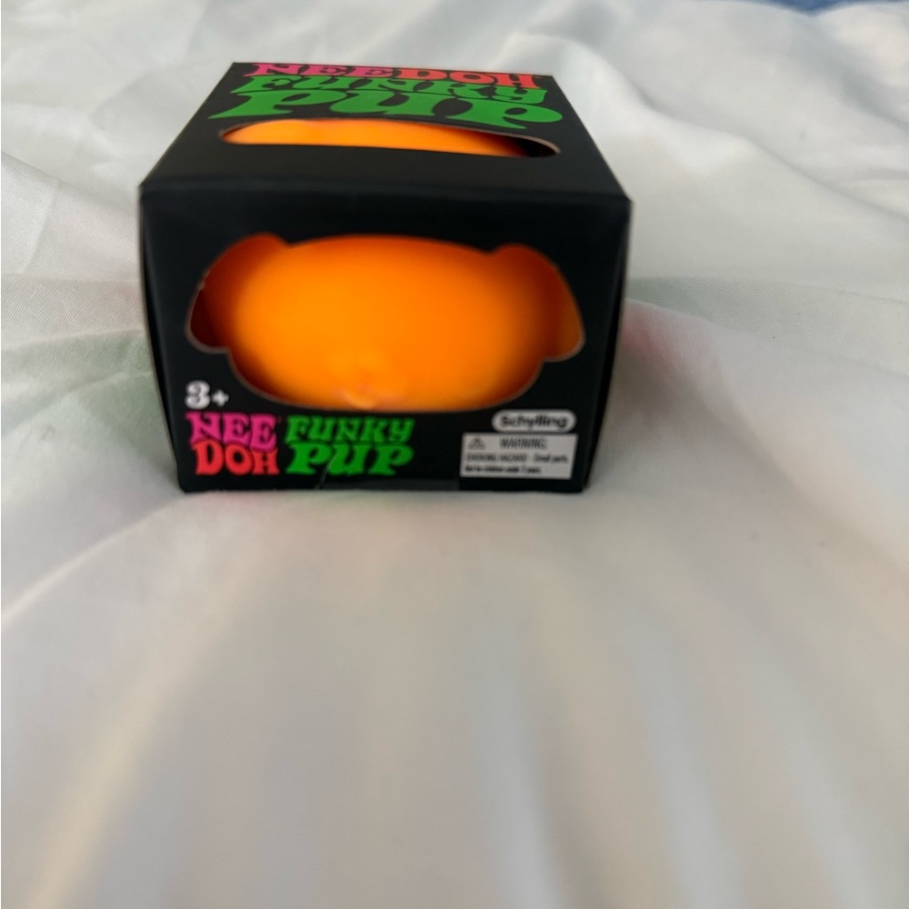Nee Doh Funky Pup Orange Kids Stress Toy